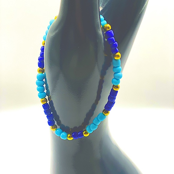 💙Blue Elegance💙 glass seed bead bracelet - Picture 3 of 3